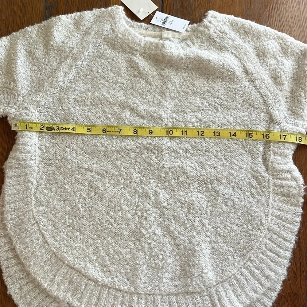 NWT Gap kids size XXL 14–16 cocoon pullover Ivory frost crewneck rounded bottom